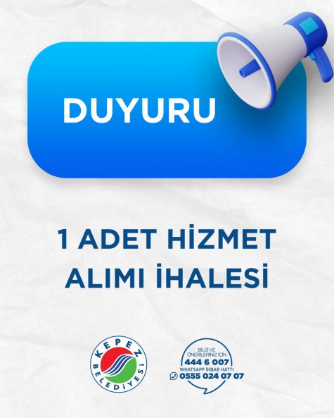 1 Adet Hizmet Alımı İhalesi