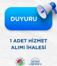 1 Adet Hizmet Alımı İhalesi
