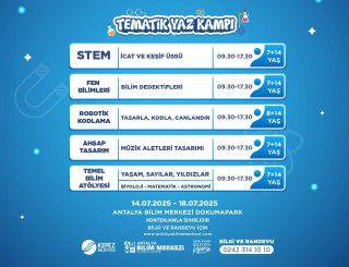 Kepez’in Tematik Yaz Kampında gelecek hafta