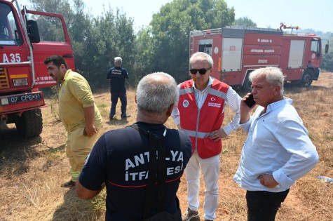 Başkan Kocagöz, Duacı'daki yangın söndürme çalışmalarını yakından takip etti