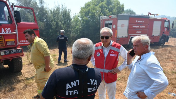 Başkan Kocagöz, Duacı'daki yangın söndürme çalışmalarını yakından takip etti 