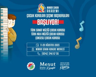 Mimar Sinan Akademi Çocuk Koroları seçmeleri başlıyor