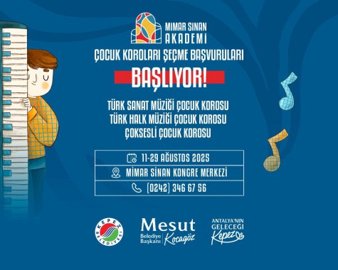 Mimar Sinan Akademi Çocuk Koroları seçmeleri başlıyor