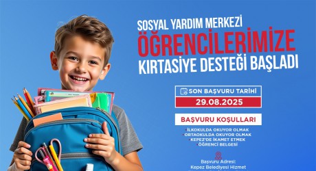 Kepez’den öğrencilere kırtasiye desteği
