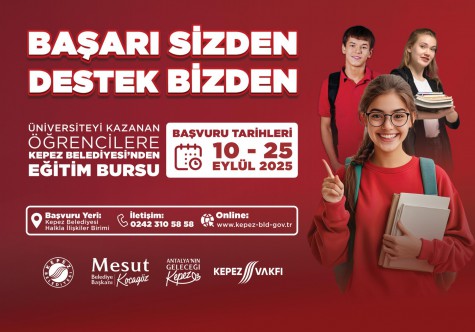 Başarı sizden, destek Kepez’den