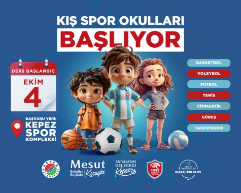 Kepez’in Kış Spor Okulları başlıyor  
