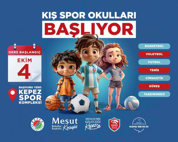 Kepez’in Kış Spor Okulları başlıyor  