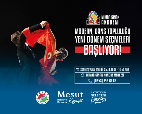 Kepez Belediyesi’nden sanata destek: Mimar Sinan Akademi seçmeleri başlıyor