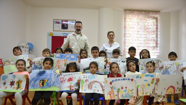 Kepez’in minik doğa kaşiflerinden renkli çalışmalar 