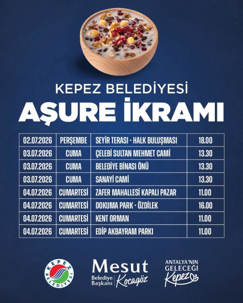 Kepez’den gönülleri buluşturan aşure ikramı
