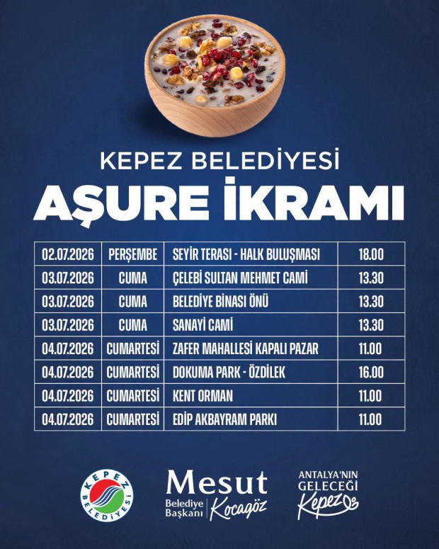 Kepez’den gönülleri buluşturan aşure ikramı
