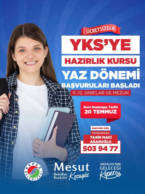 Kepez’den ücretsiz YKS yaz kursları