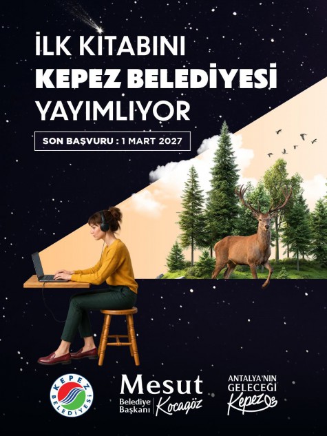 Yazar adaylarına müjde! İlk kitabını Kepez Belediyesi yayımlıyor